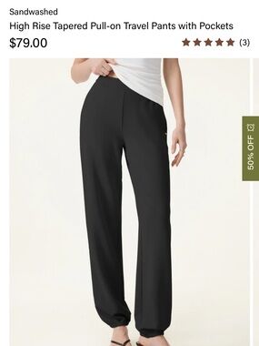 OGL Black High-Rise Tapered Pull-On Track Pants